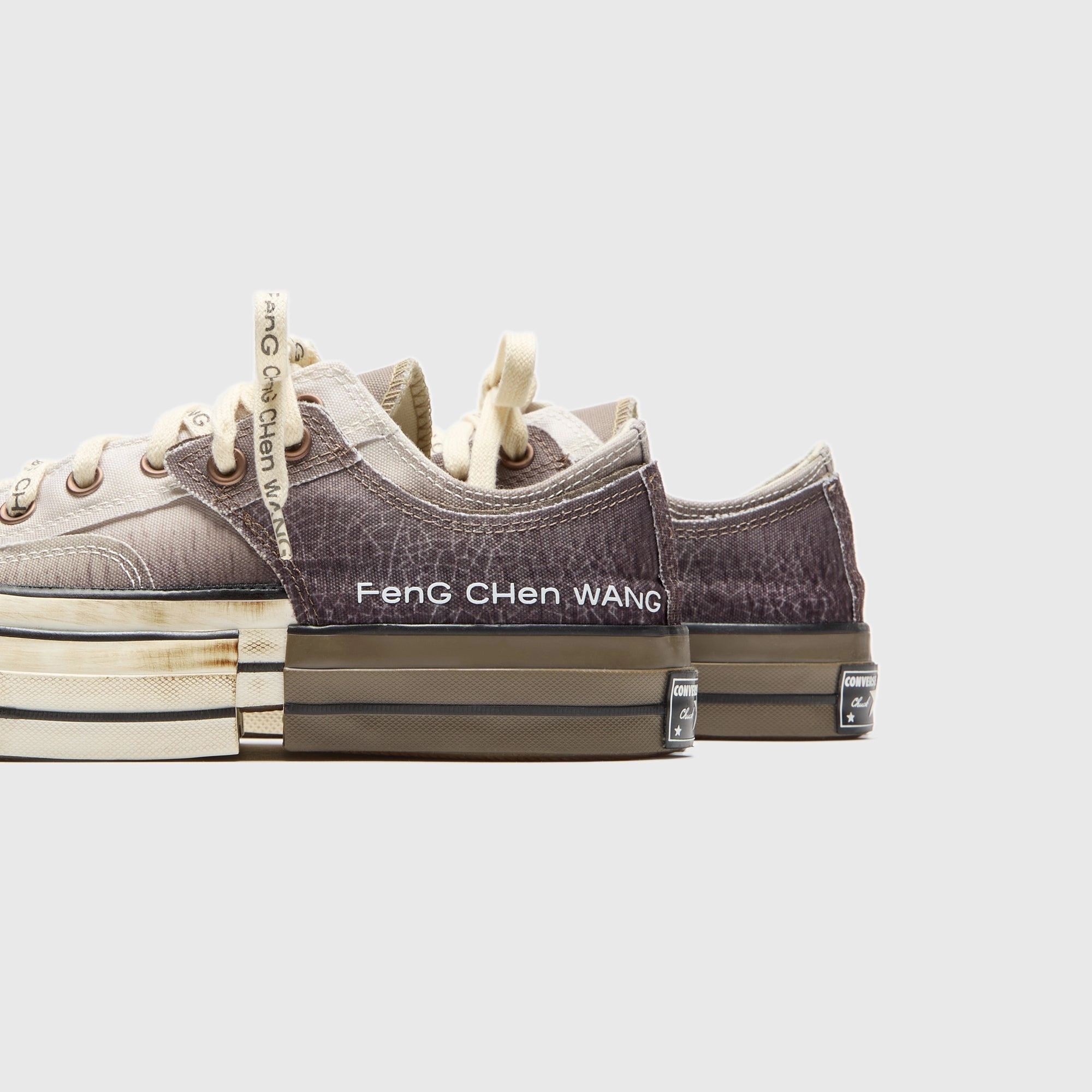 Converse x Feng Chen Wang Chuck 70 2-in-1 - Ox Brown / Egret / Black Heritage style lace-ups
