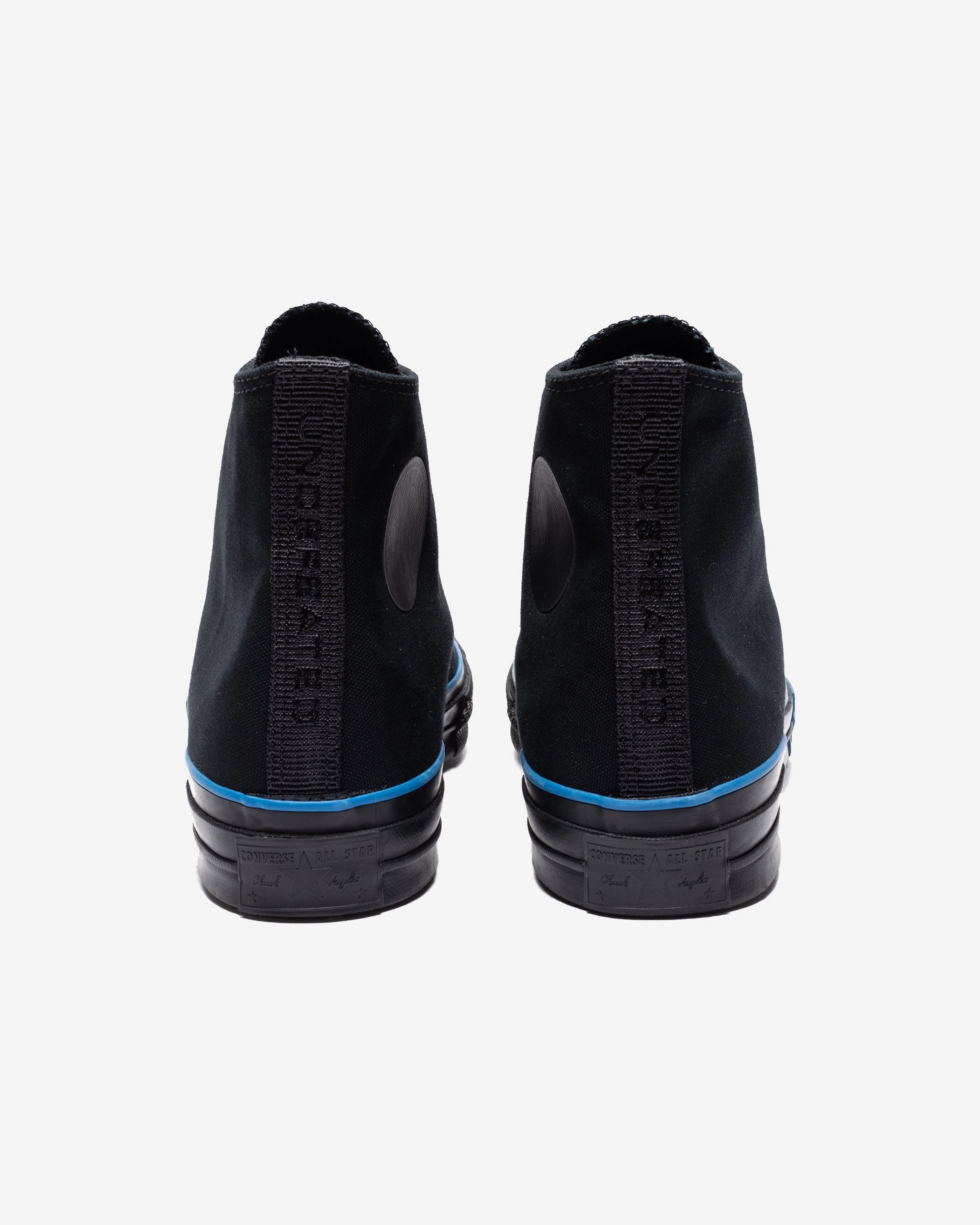 CONVERSE X UNDEFEATED CHUCK 70 HI - BLACK/ IMPERIALBLUE Womens vintage sneakers