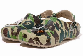 Crocs Classic Clog A Bathing Ape ABC Camo Green Iconic foam clogs by Crocs