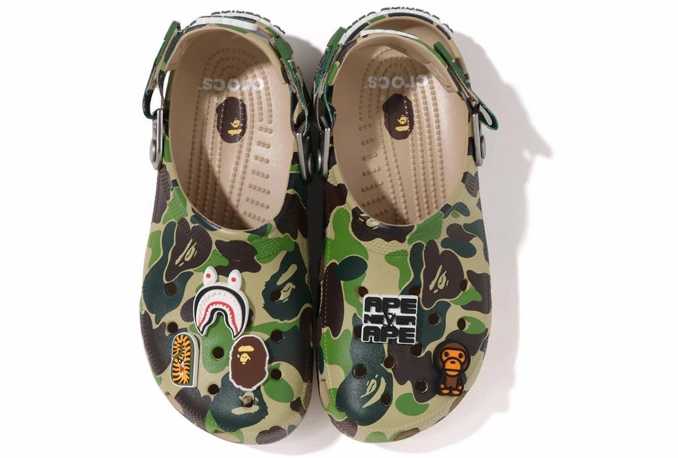 Crocs Classic Clog A Bathing Ape ABC Camo Green Healthcare support shoes