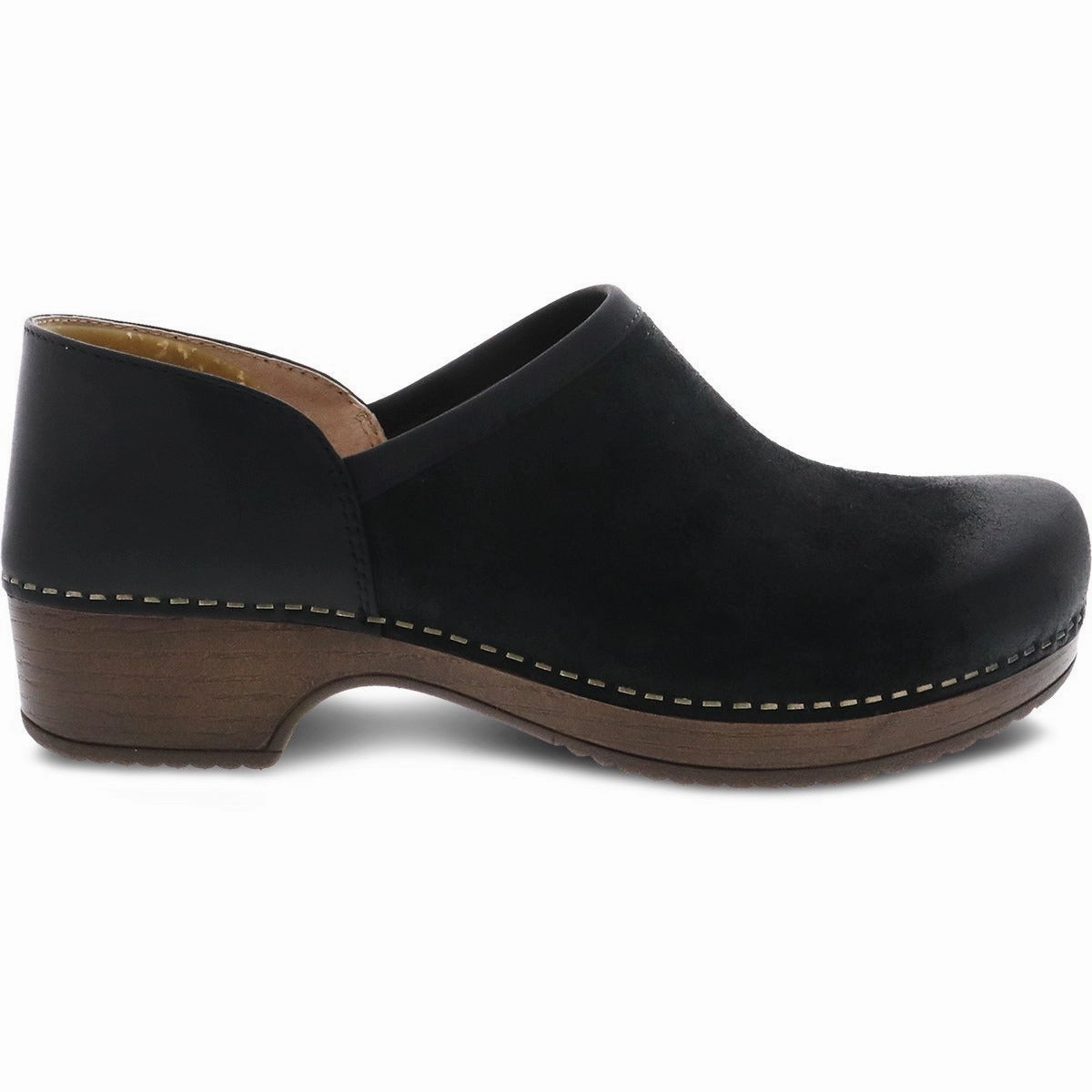 DANSKO BRENNA BLACK BURNISHED SUEDE Dansko shoe design close-ups