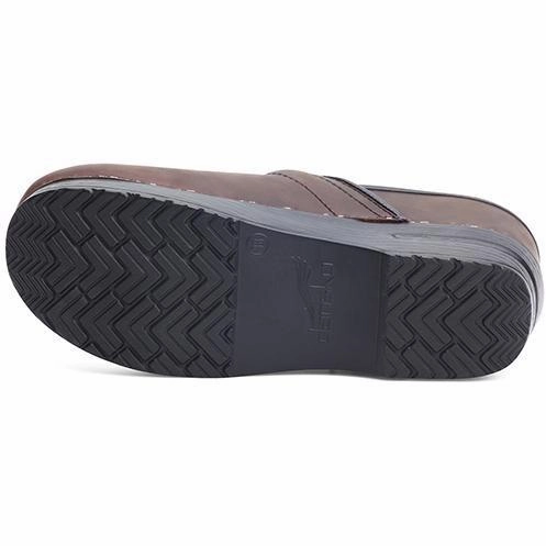 DANSKO PROFESSIONAL MEN'S ANTIQUE BROWN Dansko shoe design close-ups