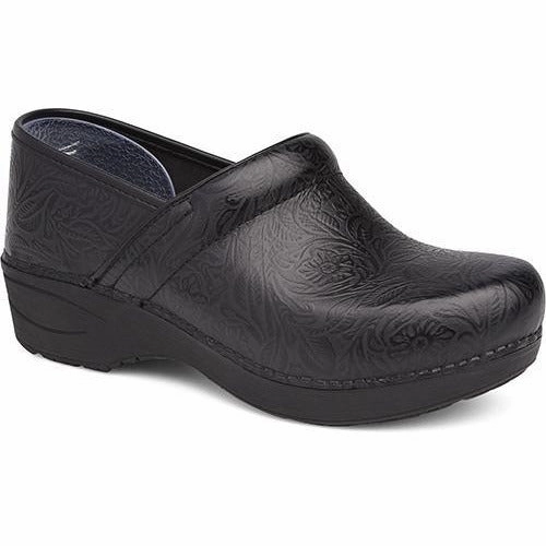 DANSKO XP 2.0 BLACK FLORAL TOOLED Dansko supportive footwear designs