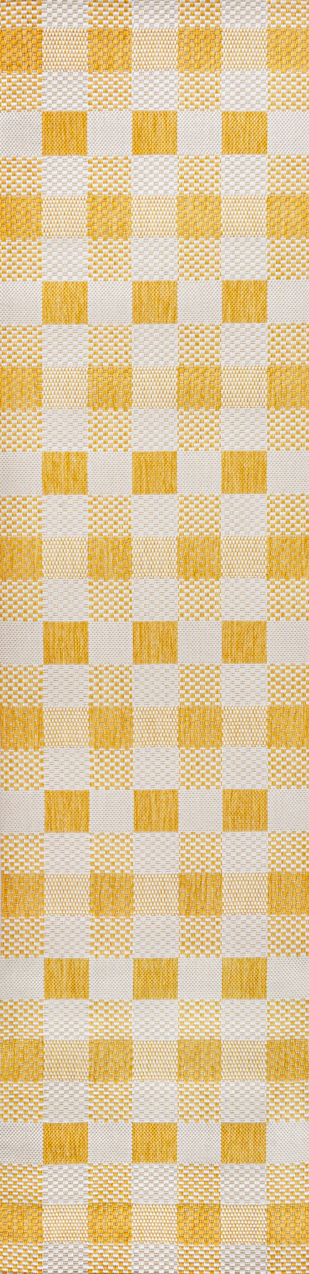 Darcy Traditional Geometric Bold Gingham Salmon/Cream Indoor/Outdoor Area Rug Jonathan Y Home