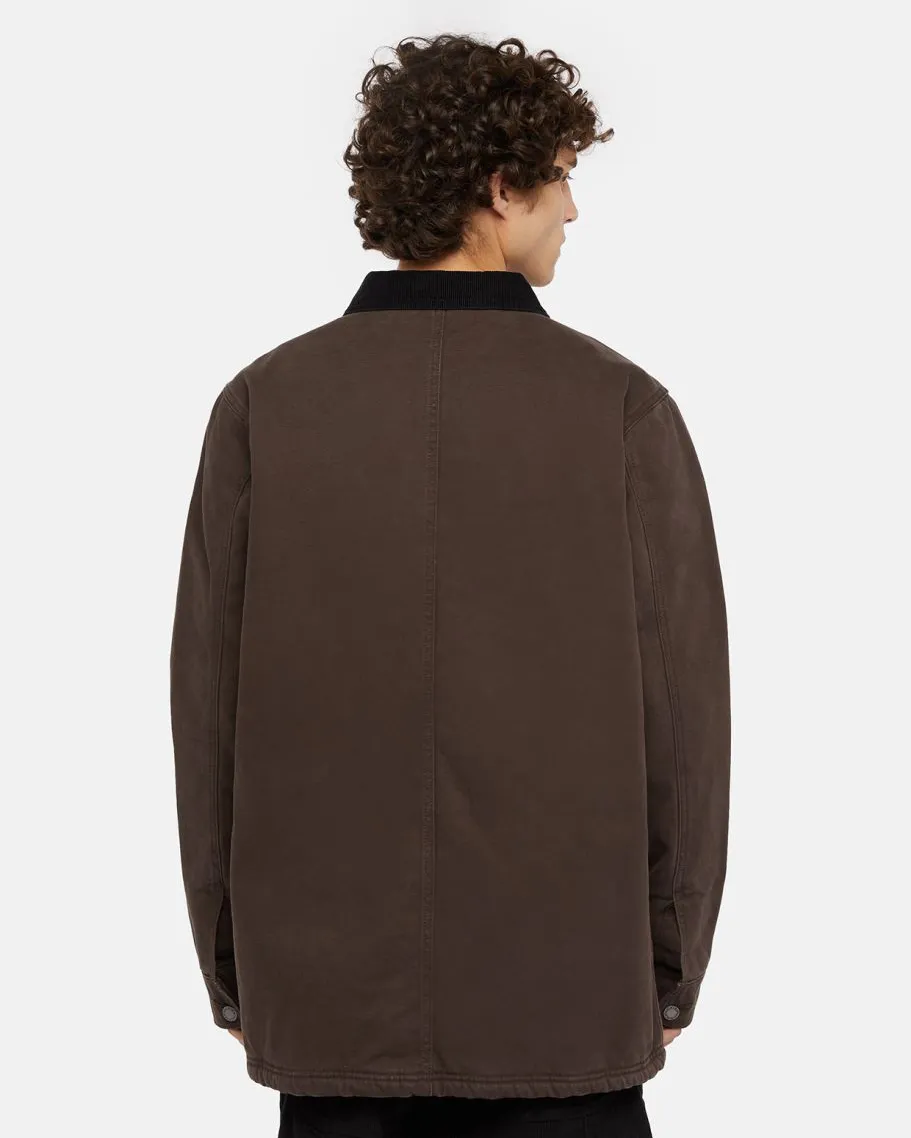 Dickies Duck Canvas Chore Jacket in Dark Brown