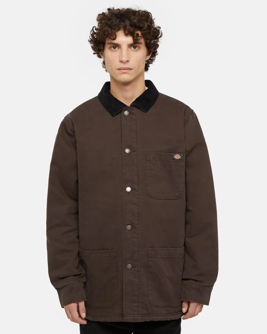 Dickies Duck Canvas Chore Jacket in Dark Brown