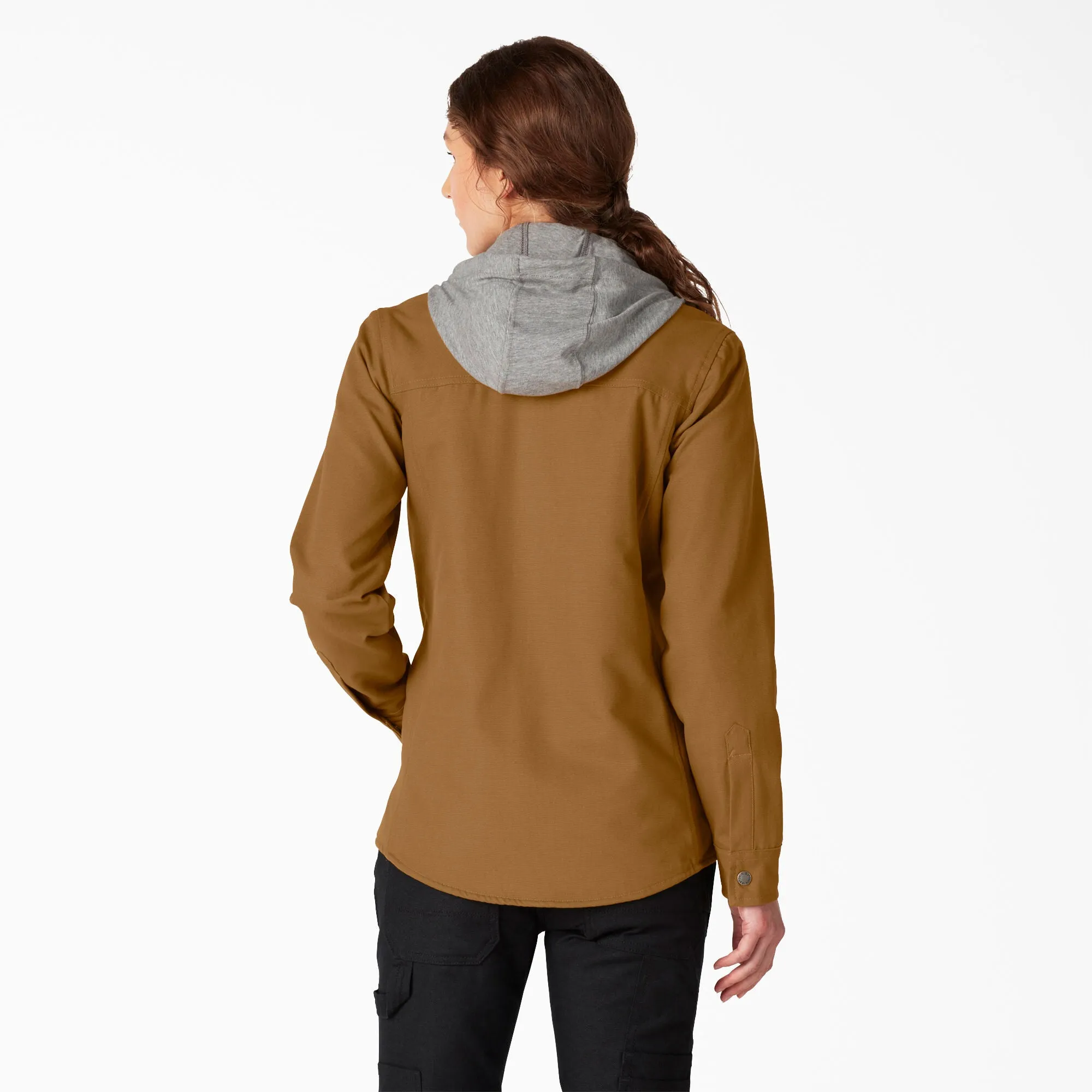 Dickies Women's Hooded Snap-Up Duck Shirt Jac Dickies Clothing