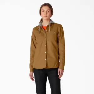 Dickies Women's Hooded Snap-Up Duck Shirt Jac Dickies Clothing