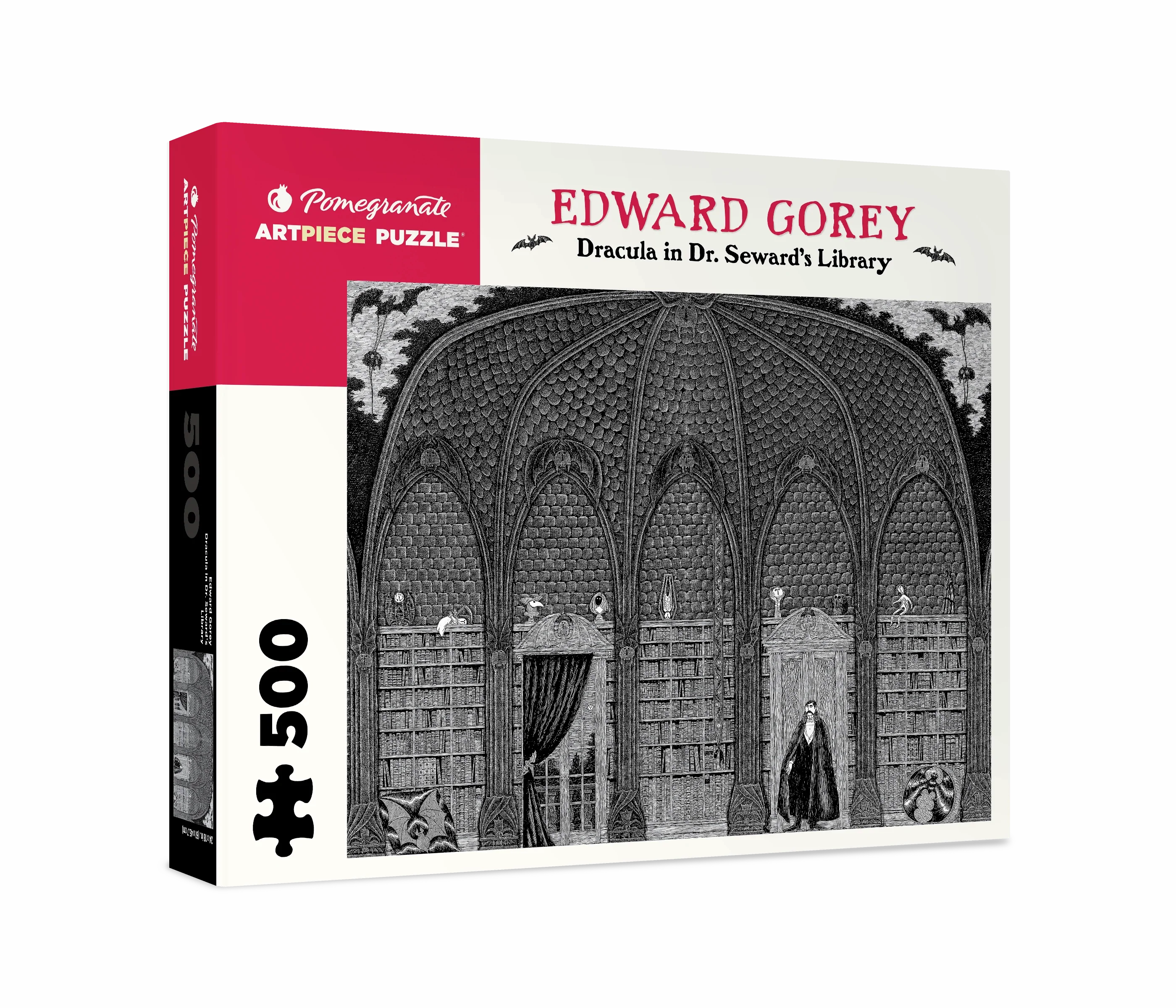 Dracula in Dr. Seward's Library 500 Piece Edward Gorey Puzzle