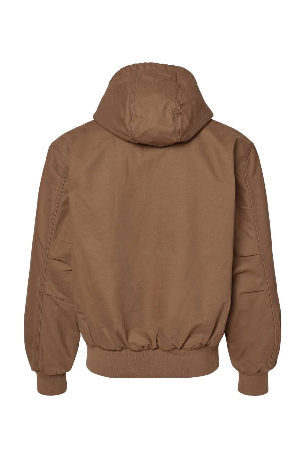 Dri Duck Mens Cheyenne Full Zip Hooded Sweatshirt Hoodie w/ Pockets - Khaki Brown  Discount Clothing Dri-Duck