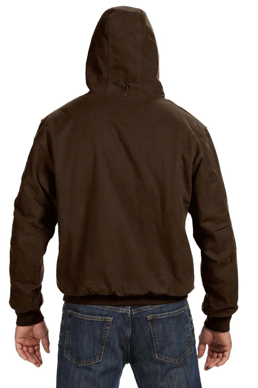 Dri Duck Mens Cheyenne Full Zip Hooded Sweatshirt Hoodie w/ Pockets - Tobacco Brown  Discount Clothing Dri-Duck