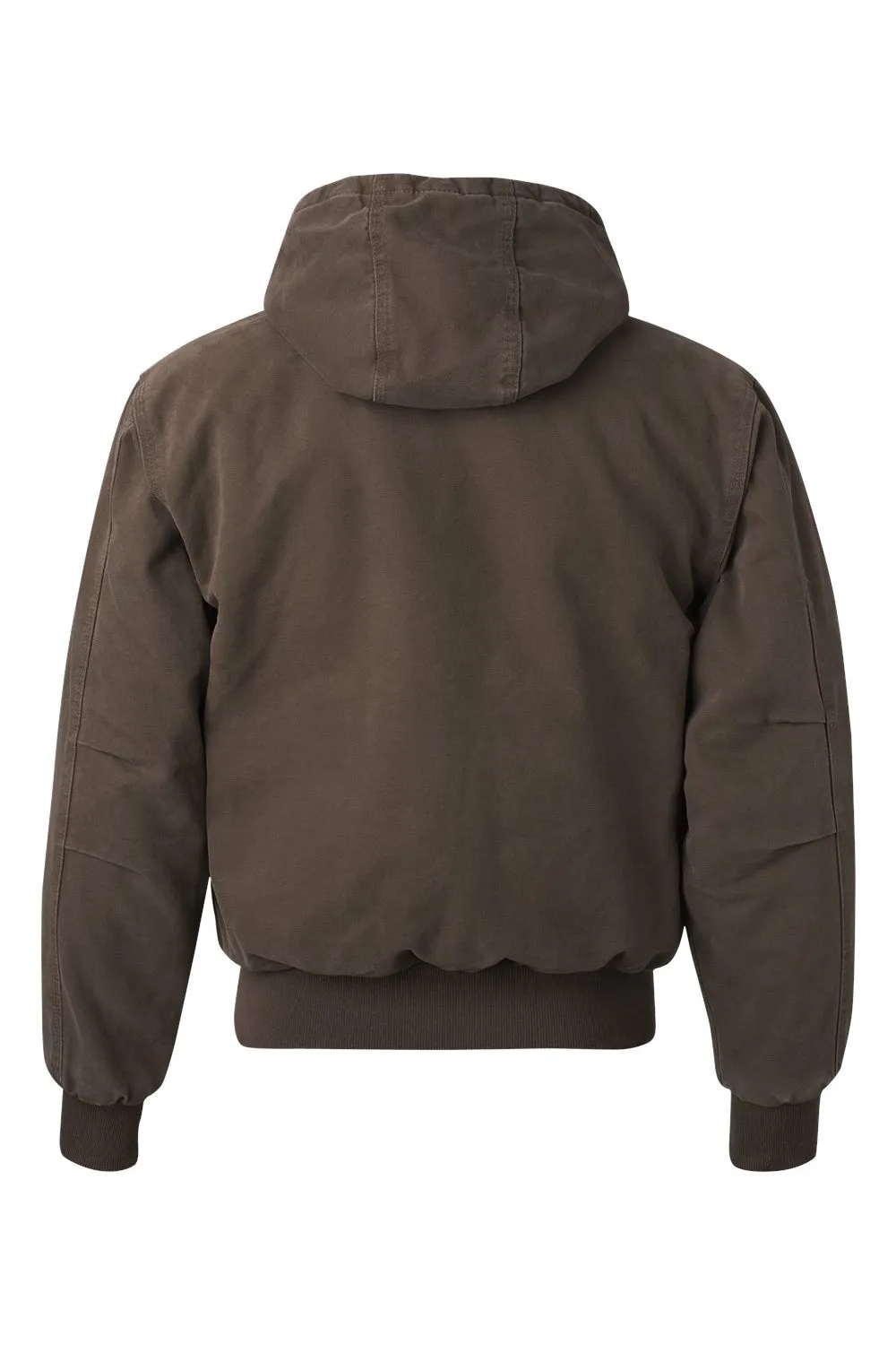 Dri Duck Mens Cheyenne Full Zip Hooded Sweatshirt Hoodie w/ Pockets - Tobacco Brown  Discount Clothing Dri-Duck