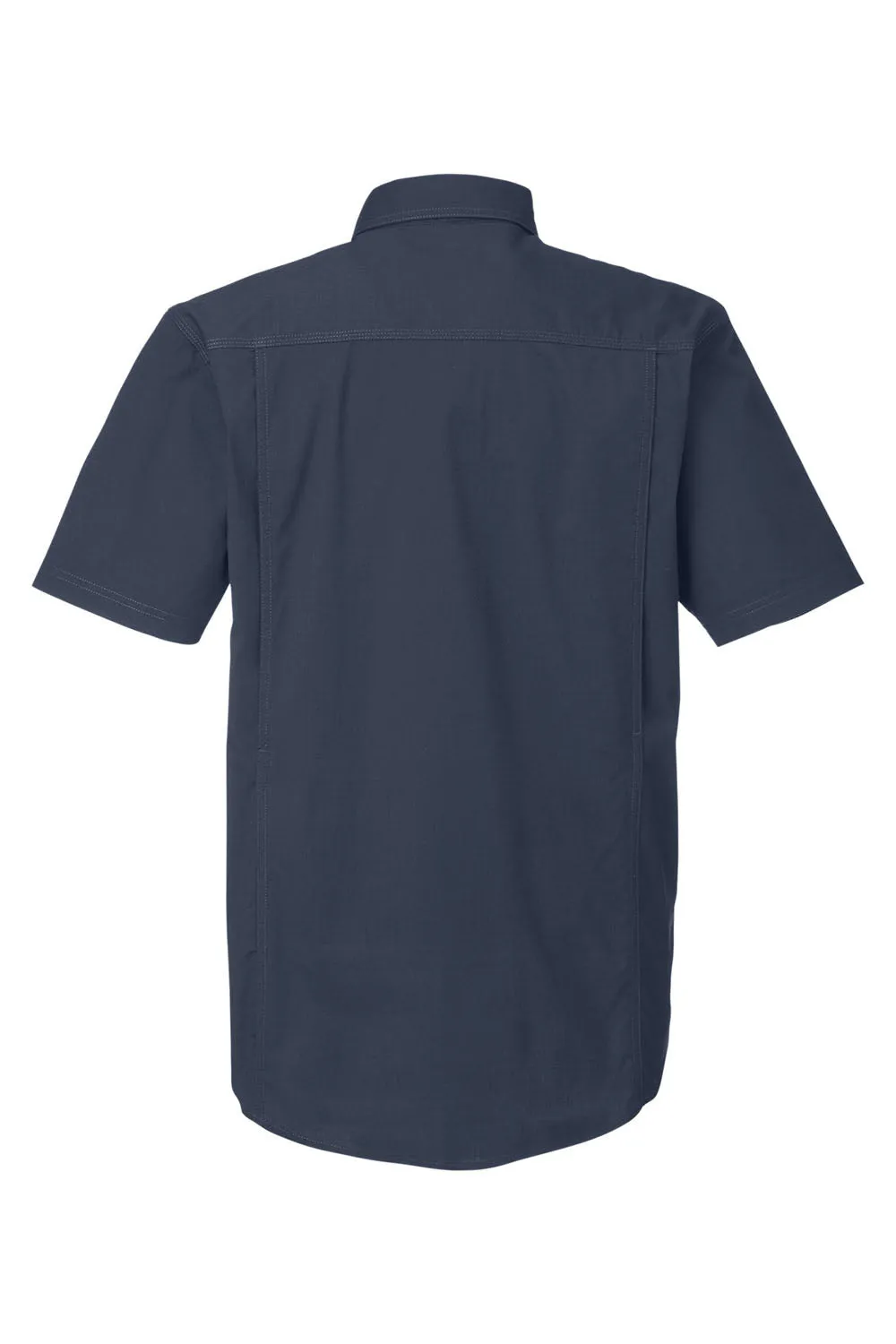 Dri Duck Mens Craftsman Ripstop Short Sleeve Button Down Shirt w/ Double Pockets - Deep Blue  Discount Clothing Dri-Duck