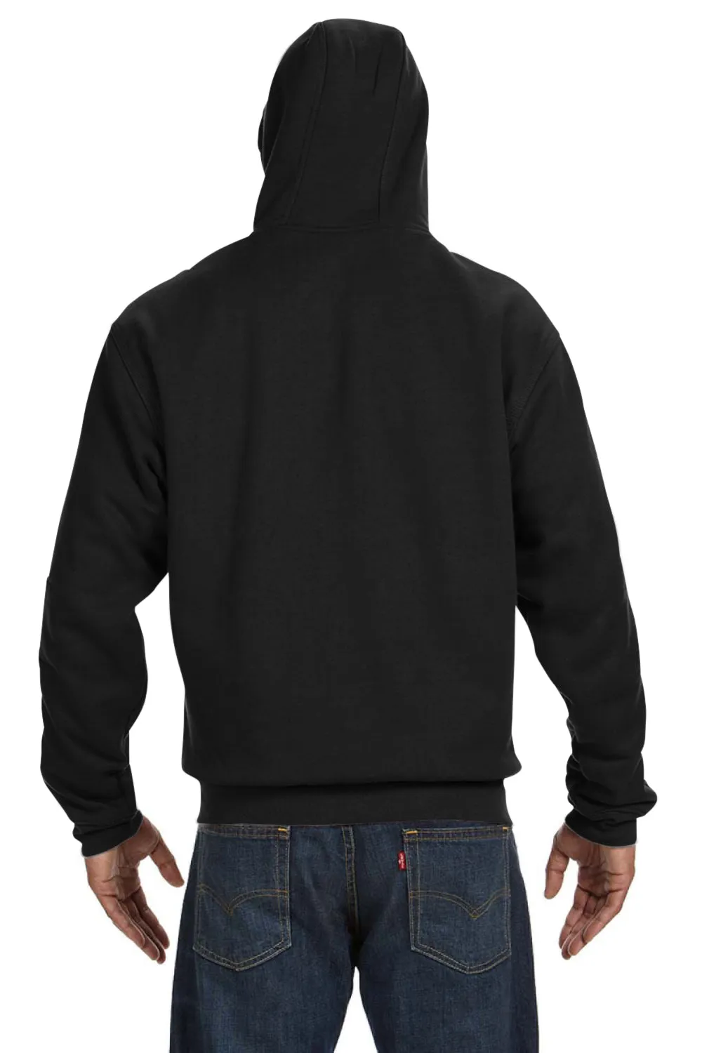 Dri Duck Mens Crossfire PowerFleece Full Zip Hooded Sweatshirt Hoodie w/ Pockets - Black  Discount Clothing Dri-Duck