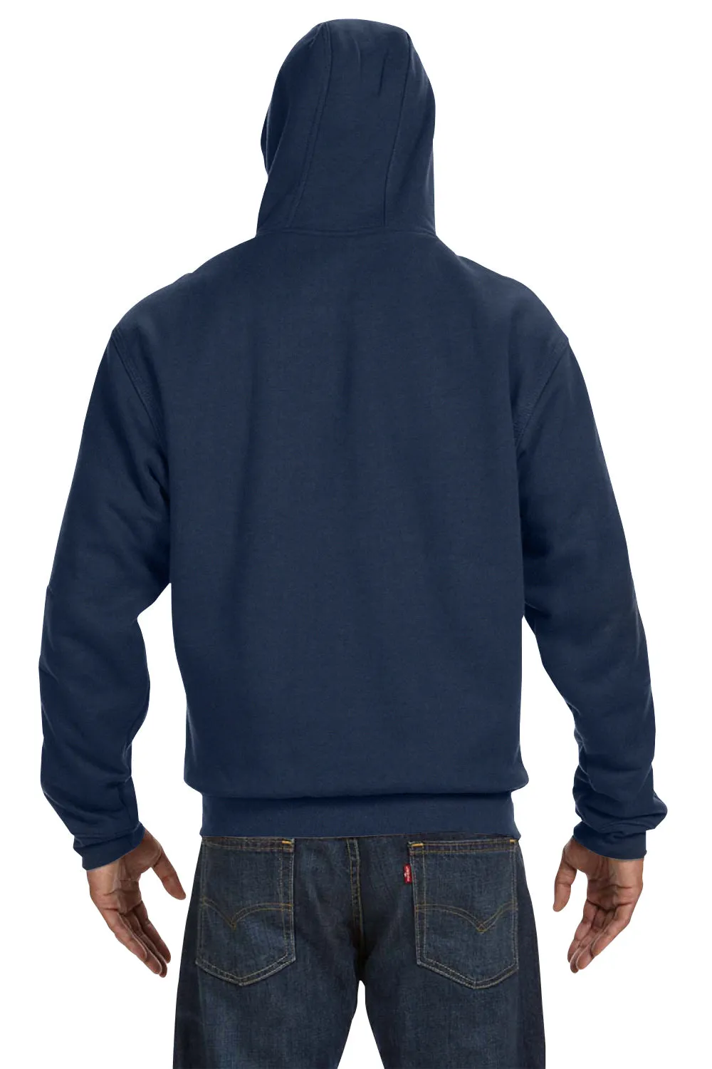 Dri Duck Mens Crossfire PowerFleece Full Zip Hooded Sweatshirt Hoodie w/ Pockets - Navy Blue  Discount Clothing Dri-Duck