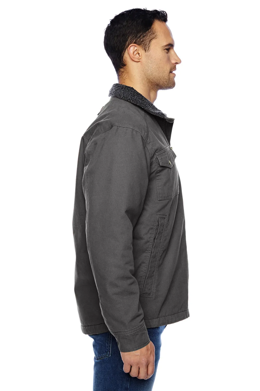 Dri Duck Mens Endeavor Canvas Full Zip Jacket - Charcoal Grey  Discount Clothing Dri-Duck