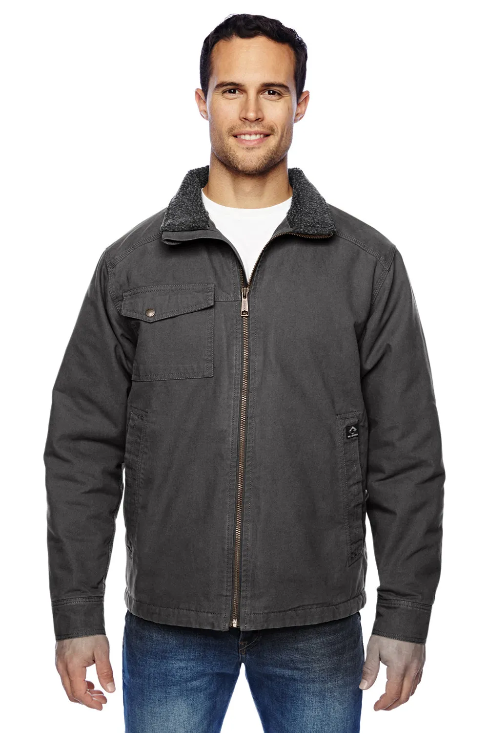 Dri Duck Mens Endeavor Canvas Full Zip Jacket - Charcoal Grey  Discount Clothing Dri-Duck