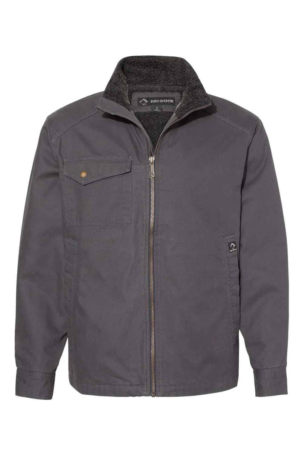 Dri Duck Mens Endeavor Canvas Full Zip Jacket - Charcoal Grey  Discount Clothing Dri-Duck