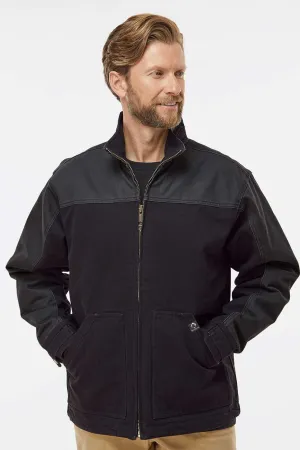 Dri Duck Mens Horizon Canvas Full Zip Jacket - Black/Charcoal Grey  Discount Clothing Dri-Duck