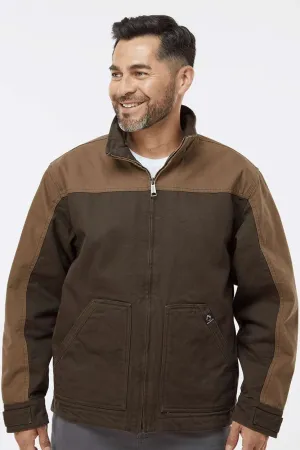 Dri Duck Mens Horizon Canvas Full Zip Jacket - Tobacco Brown/Field Khaki  Discount Clothing Dri-Duck
