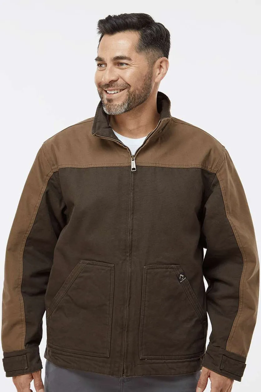 Dri Duck Mens Horizon Canvas Full Zip Jacket - Tobacco Brown/Field Khaki  Discount Clothing Dri-Duck