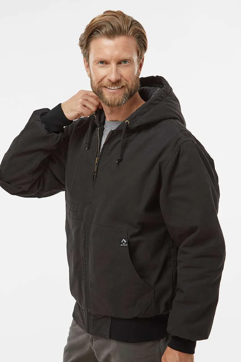 Dri Duck Mens Laramie Canvas Full Zip Hooded Jacket - Black  Discount Clothing Dri-Duck