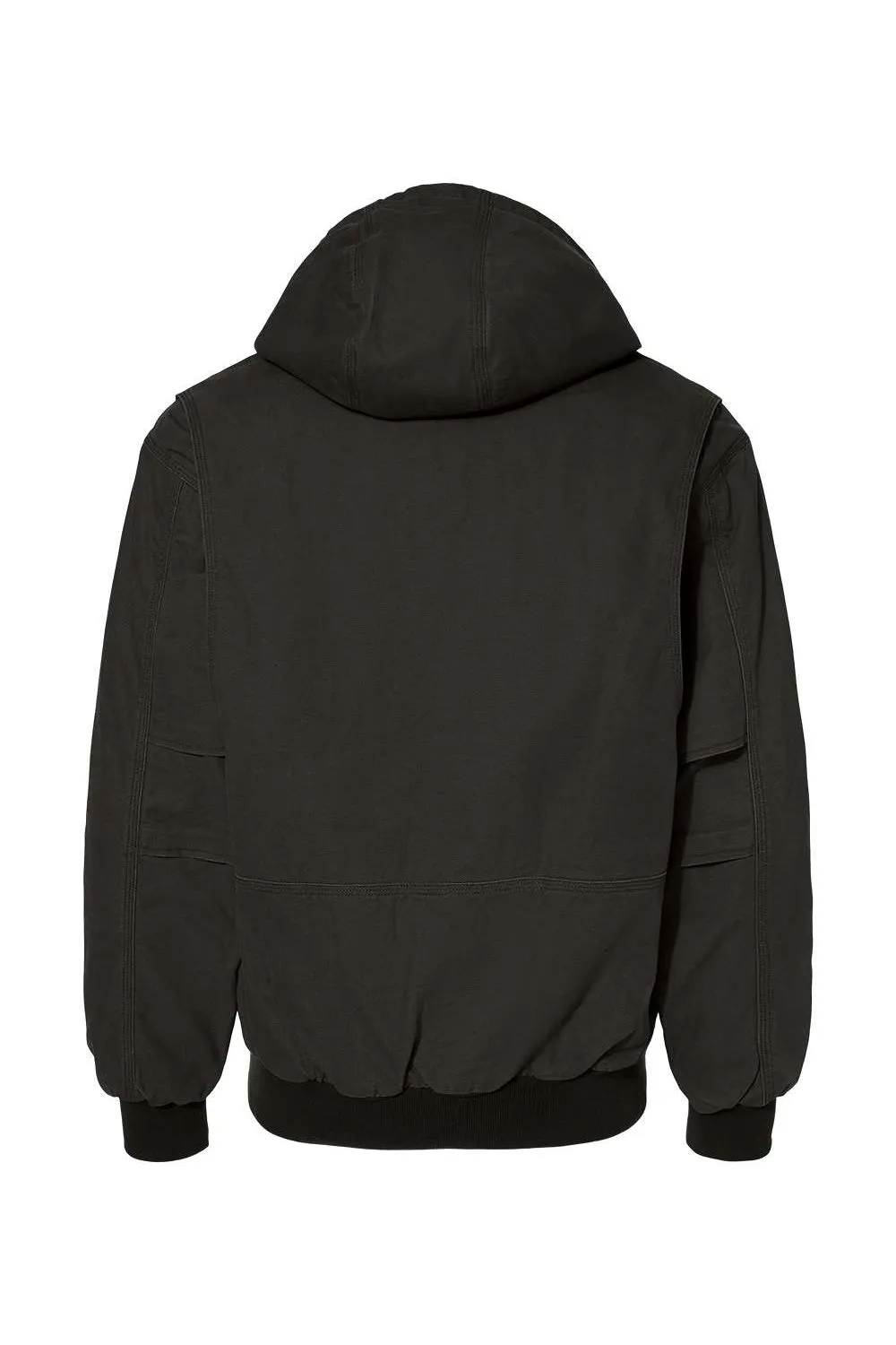 Dri Duck Mens Laramie Canvas Full Zip Hooded Jacket - Black  Discount Clothing Dri-Duck