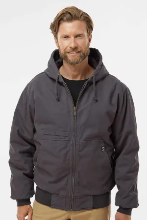 Dri Duck Mens Laramie Canvas Full Zip Hooded Jacket - Charcoal Grey  Discount Clothing Dri-Duck