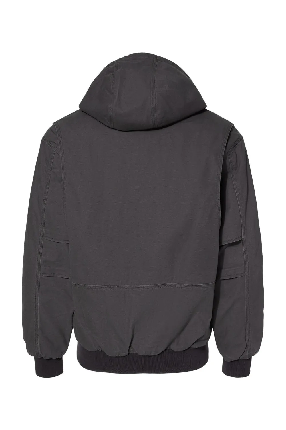 Dri Duck Mens Laramie Canvas Full Zip Hooded Jacket - Charcoal Grey  Discount Clothing Dri-Duck