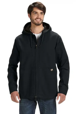 Dri Duck Mens Laredo Canvas Full Zip Hooded Jacket - Black  Discount Clothing Dri-Duck