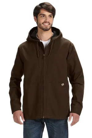 Dri Duck Mens Laredo Canvas Full Zip Hooded Jacket - Tobacco Brown  Discount Clothing Dri-Duck