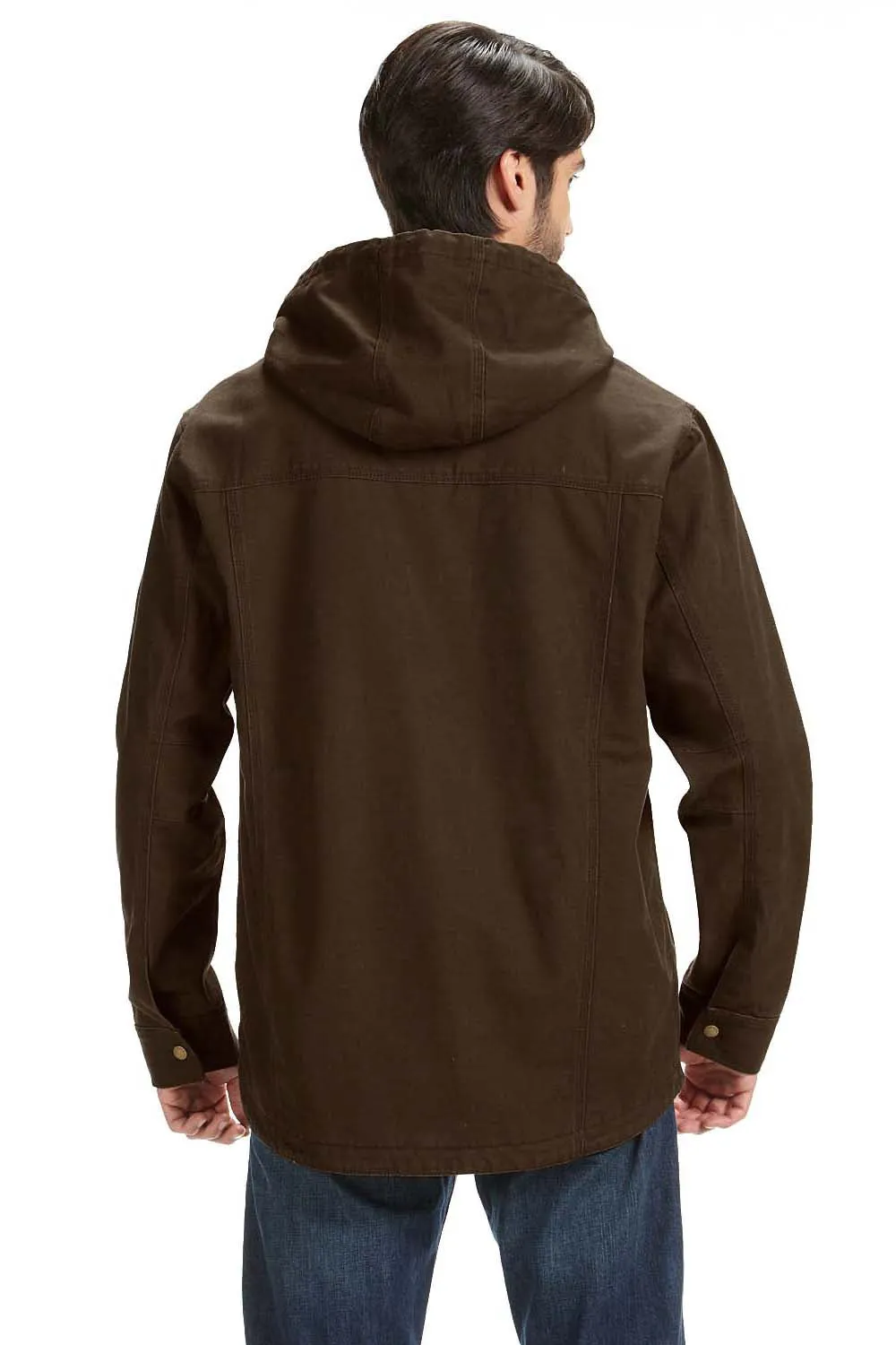 Dri Duck Mens Laredo Canvas Full Zip Hooded Jacket - Tobacco Brown  Discount Clothing Dri-Duck
