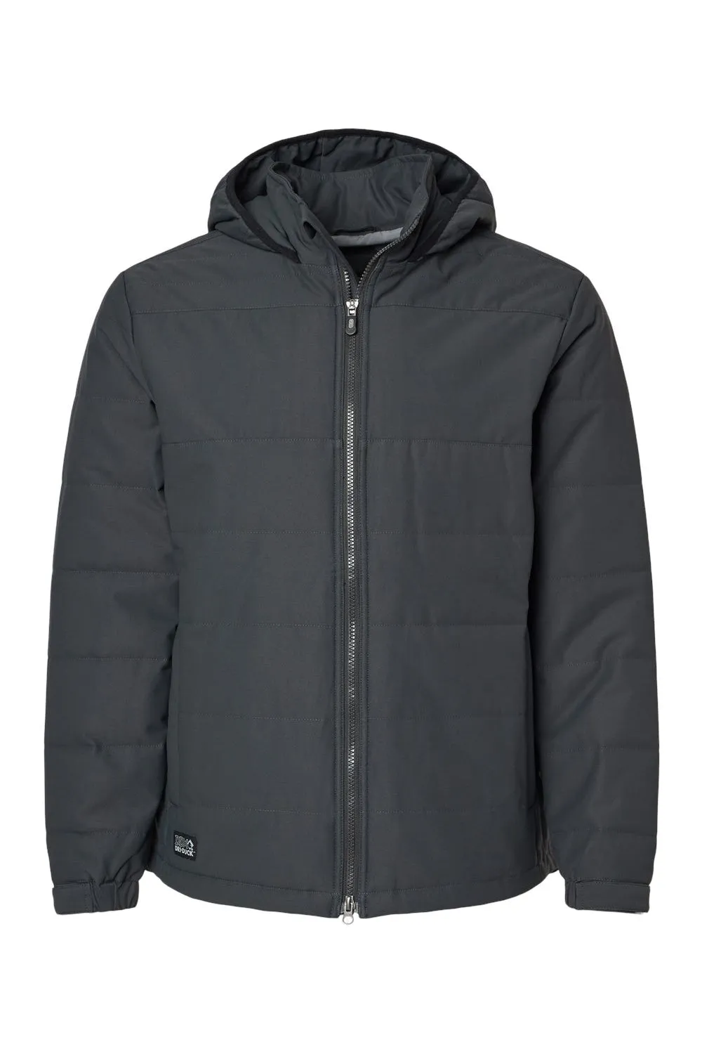 Dri Duck Mens Quantum Water Resistant Puffer Full Zip Hooded Jacket - Graphite Grey  Discount Clothing Dri-Duck