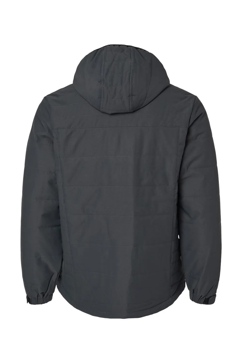 Dri Duck Mens Quantum Water Resistant Puffer Full Zip Hooded Jacket - Graphite Grey  Discount Clothing Dri-Duck