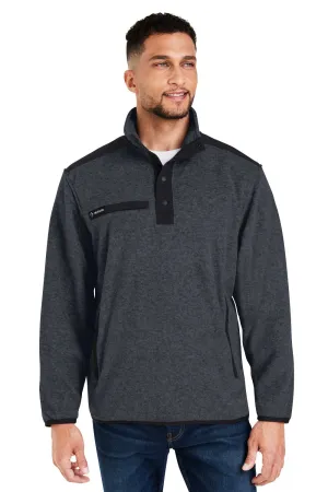 Dri Duck Mens Ranger Melange UPF 50  Fleece Sweatshirt w/ Pockets - Charcoal Grey  Discount Clothing Dri-Duck