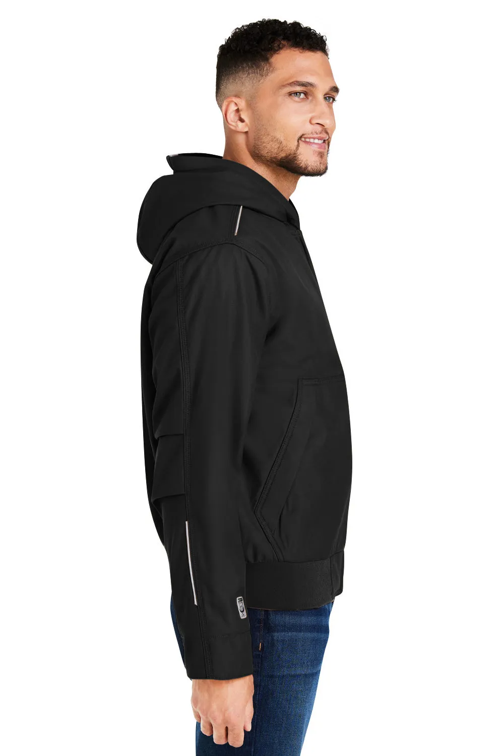 Dri Duck Mens Rubicon Water Resistant Full Zip Hooded Jacket - Black  Discount Clothing Dri-Duck
