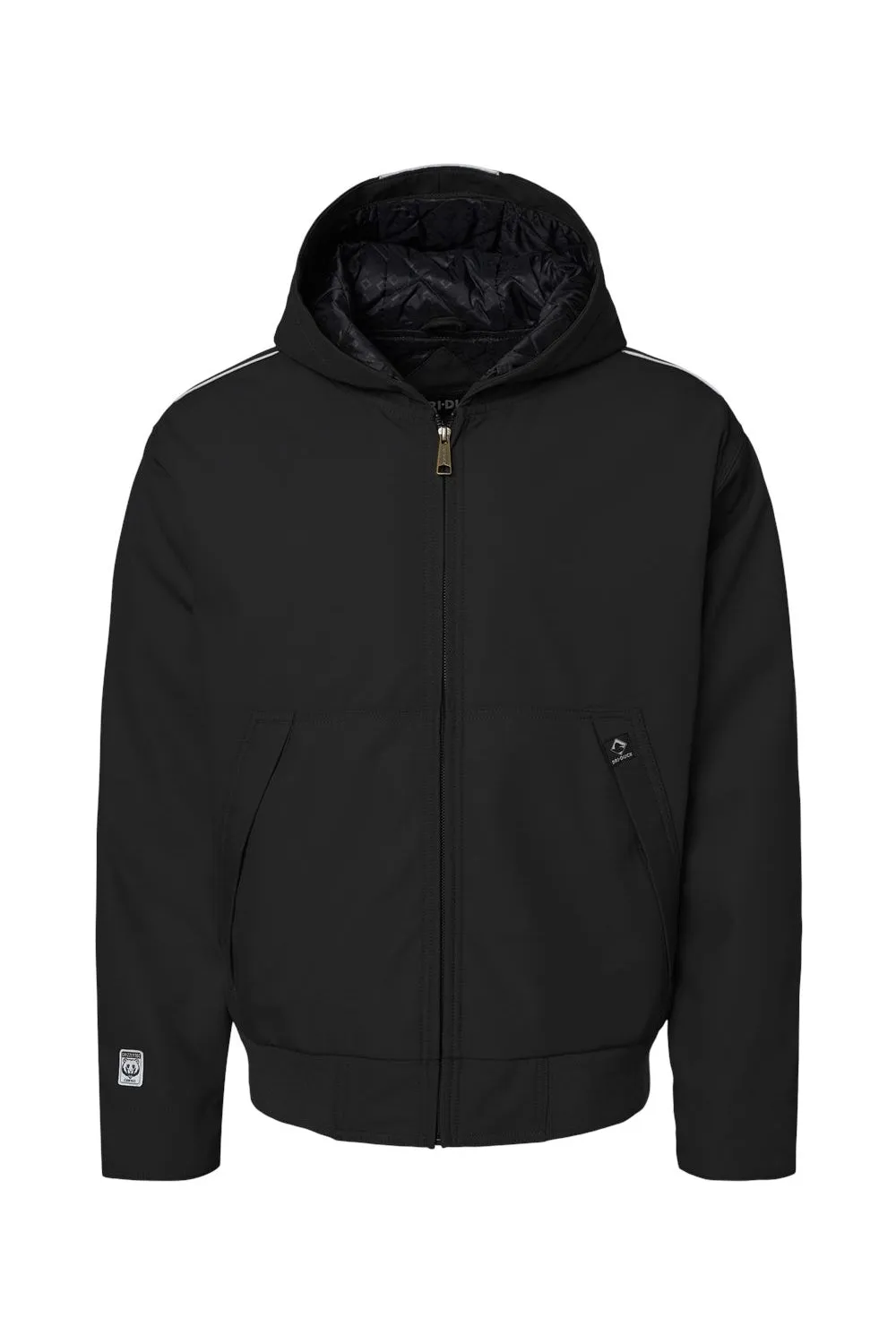 Dri Duck Mens Rubicon Water Resistant Full Zip Hooded Jacket - Black  Discount Clothing Dri-Duck