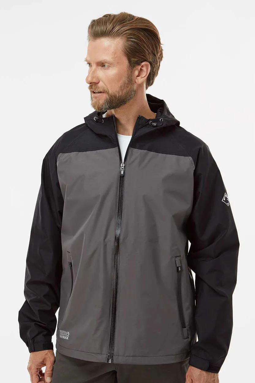 Dri Duck Mens Torrent Wind & Waterproof Full Zip Hooded Jacket - Charcoal Grey/Black  Discount Clothing Dri-Duck