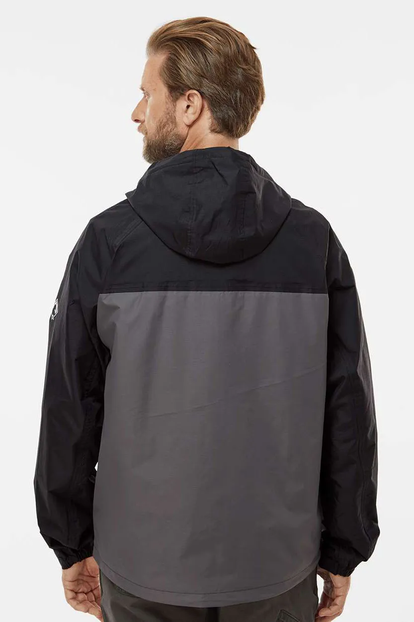 Dri Duck Mens Torrent Wind & Waterproof Full Zip Hooded Jacket - Charcoal Grey/Black  Discount Clothing Dri-Duck