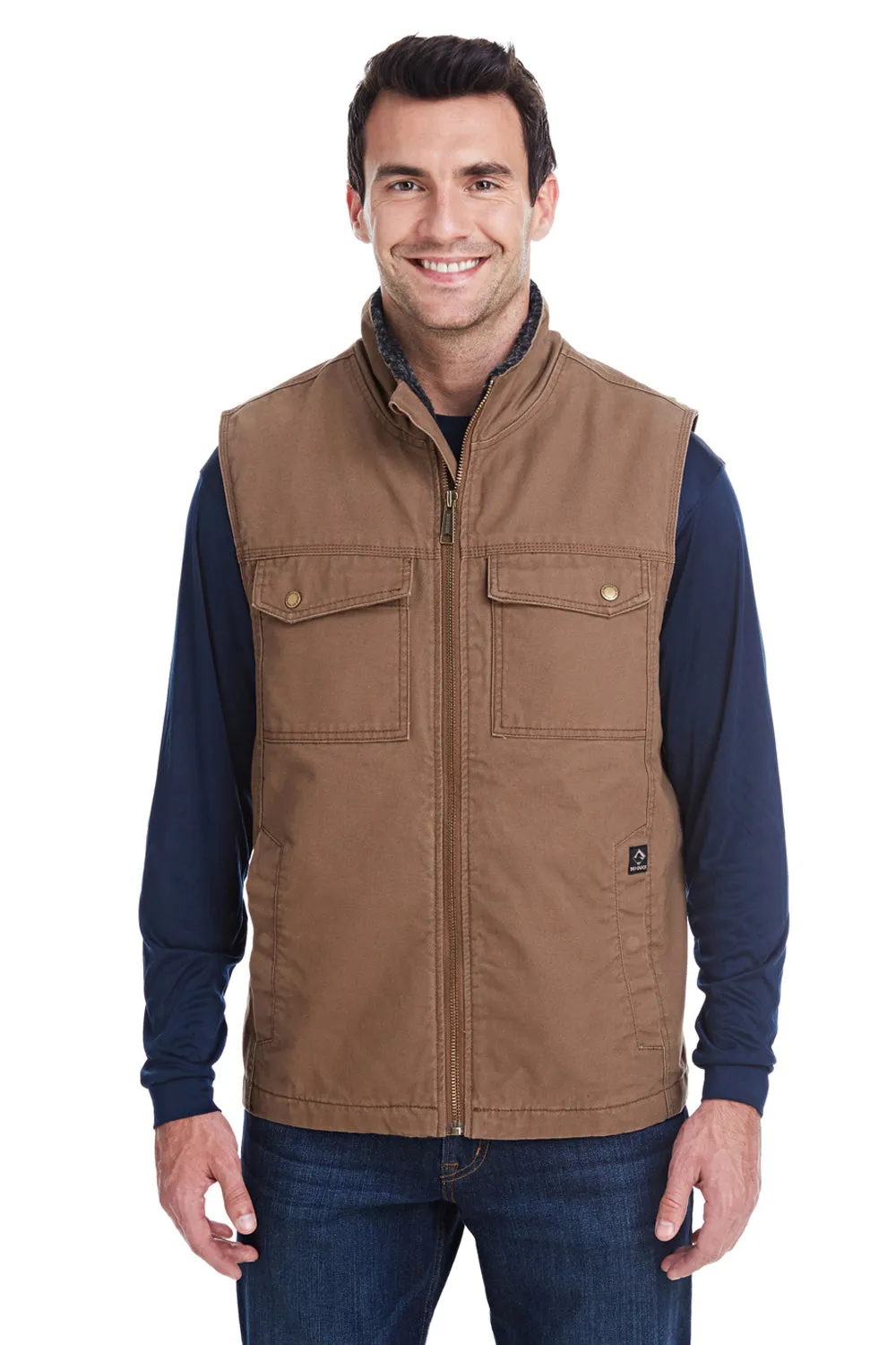 Dri Duck Mens Trek Full Zip Vest - Field Khaki Brown  Discount Clothing Dri-Duck