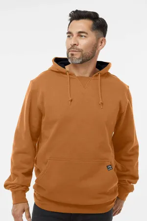 Dri Duck Mens Woodland Fleece Hooded Sweatshirt Hoodie w/ Pouch Pocket - Saddle Brown  Discount Clothing Dri-Duck