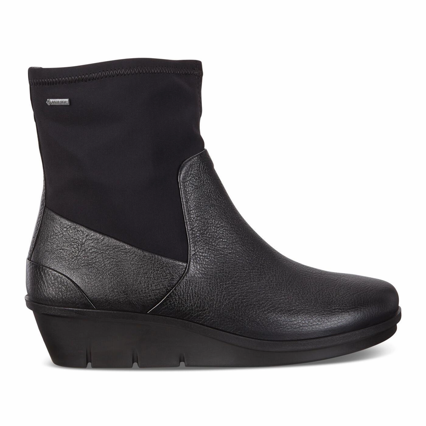 ECCO SKLYER GTX WEDGE BOOT BLACK - FINAL SALE! Ecco premium leather footwear