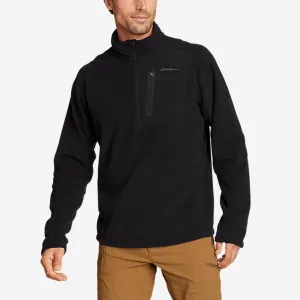 Eddie Bauer Men's Cloud Layer Pro 1/4-Zip Pullover Fleece Sweater - Black Eddie Bauer