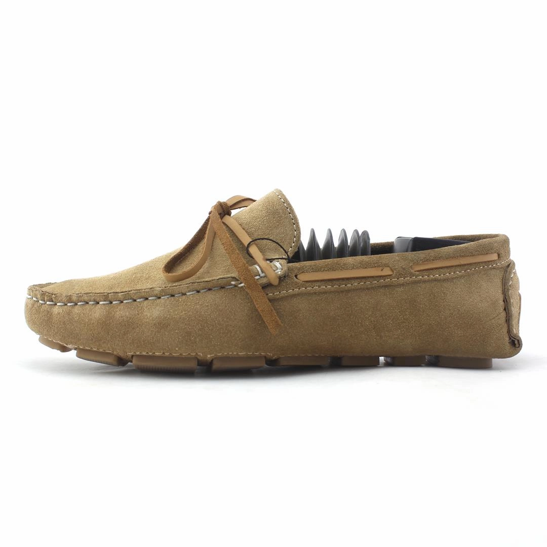 Fadano - Luxe Knot Loafers-Khaki/Brown Fadano formal shoes with sleek leather design