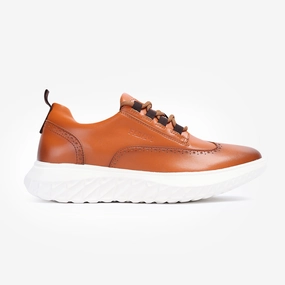 Fadano - Quantum Strides - Brown/white Fadano formal shoes with sleek leather design
