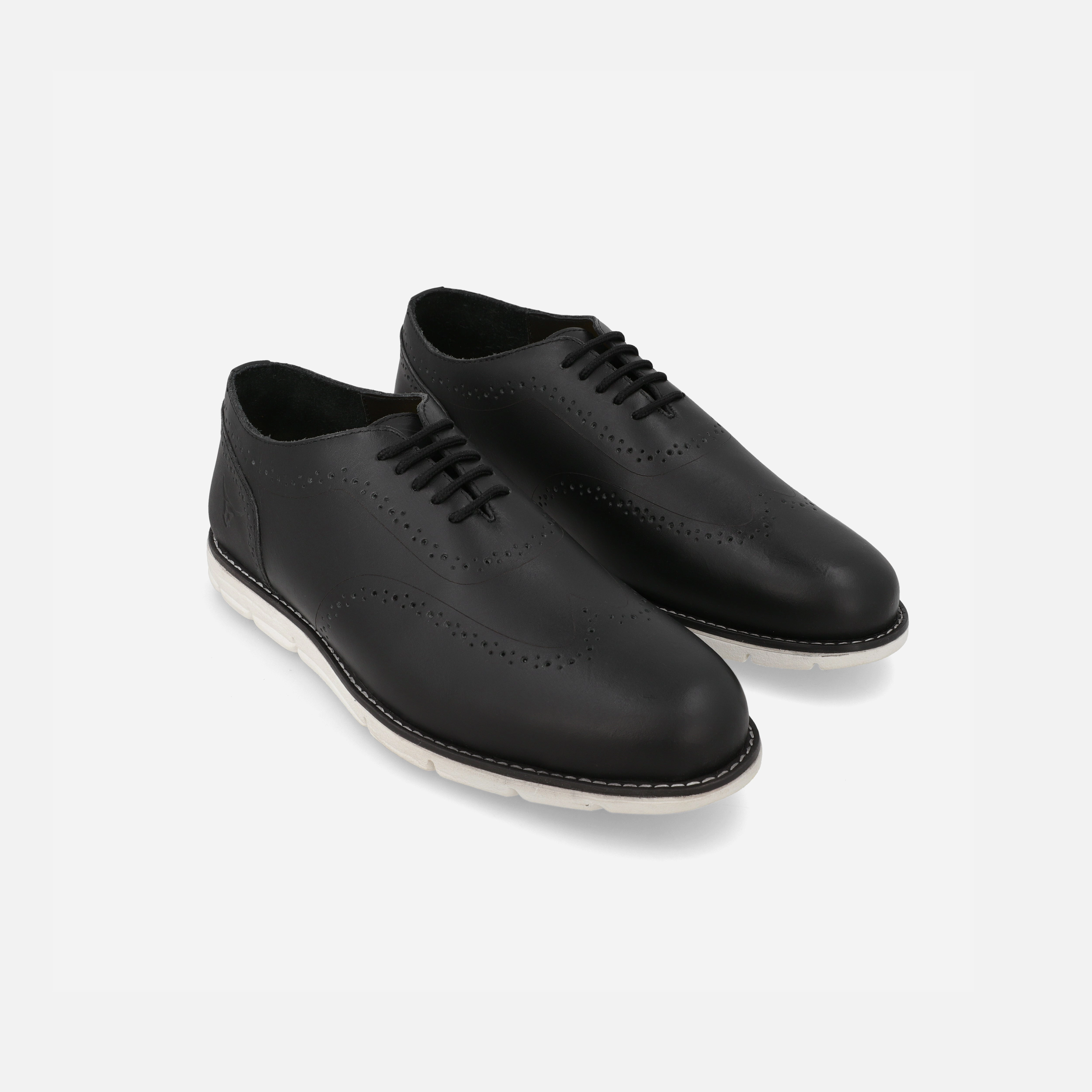 Fadano - VentureFlex Men's Wingtip Oxfords Black / White Fadano trendy shoe designs