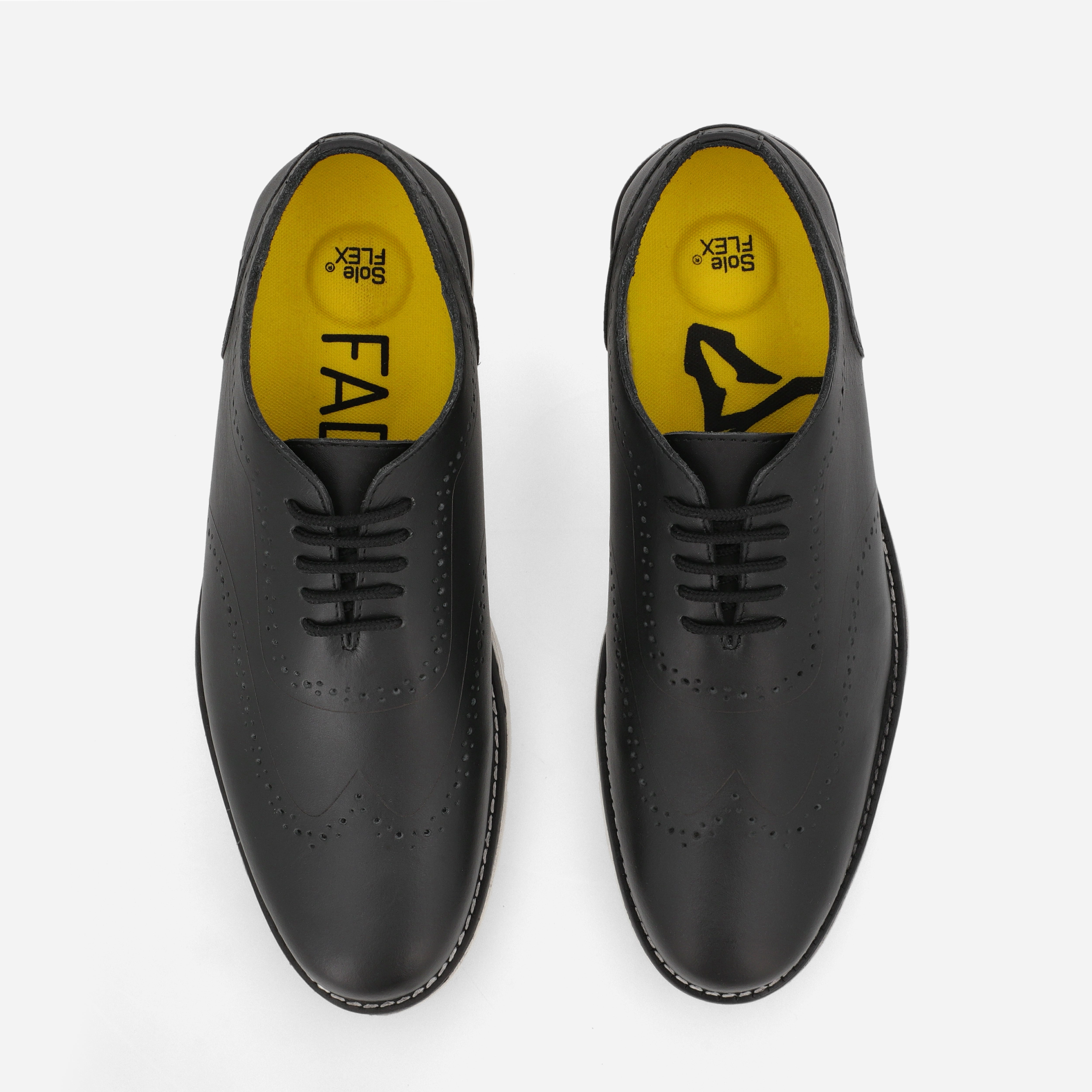 Fadano - VentureFlex Men's Wingtip Oxfords Black / White Fadano trendy shoe designs