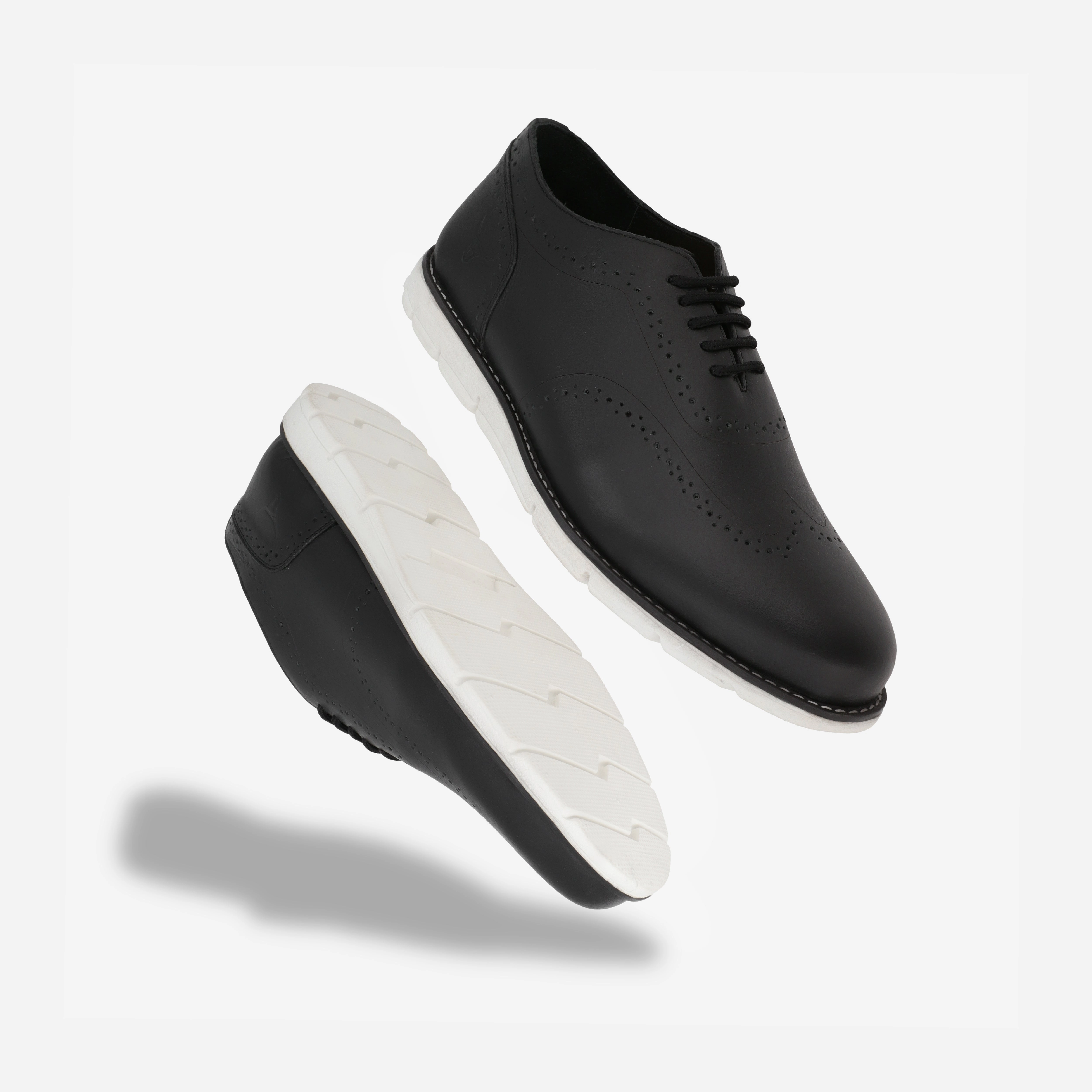 Fadano - VentureFlex Men's Wingtip Oxfords Black / White Fadano trendy shoe designs