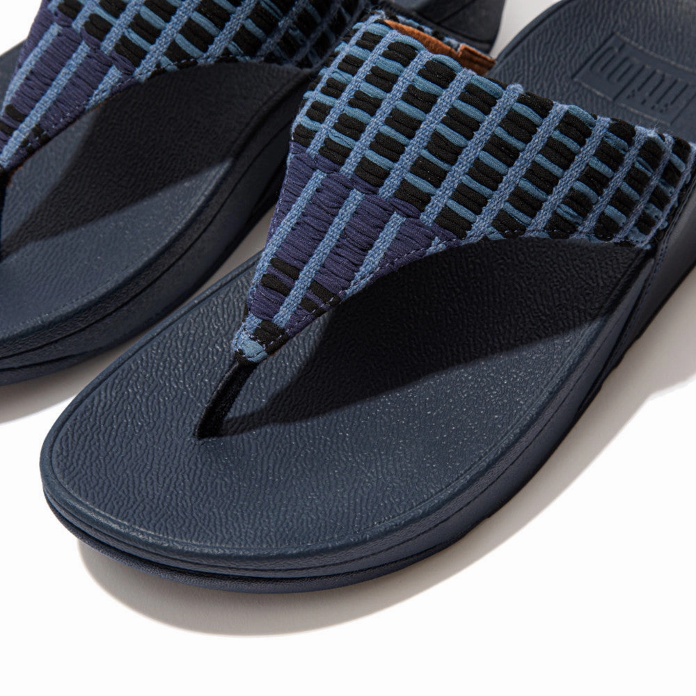 FITFLOP LULU ART-DENIM TOE-POST SANDAL - FINAL SALE! Fitflop supportive sandals
