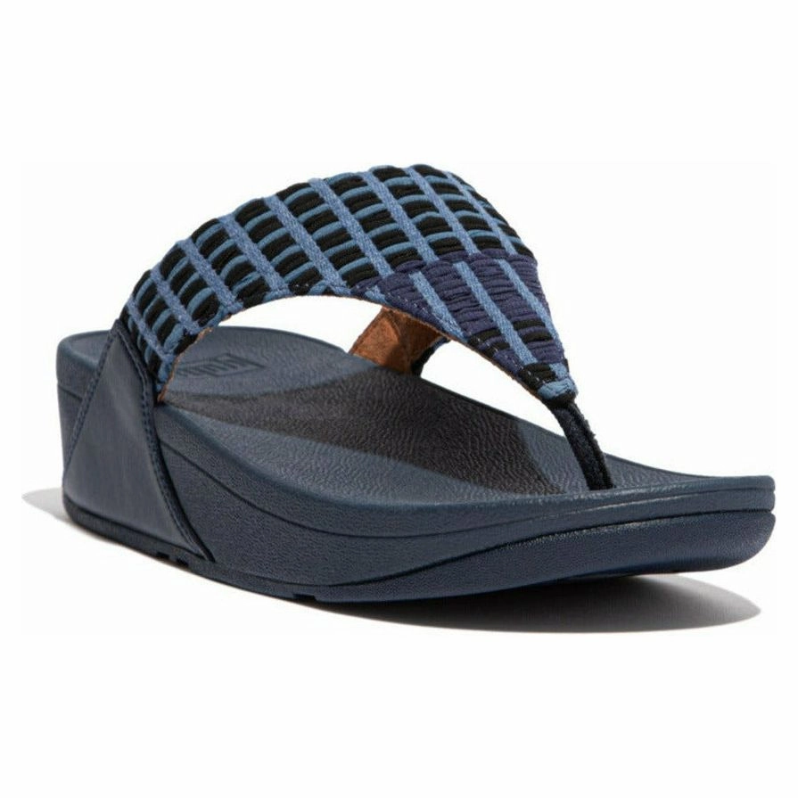 FITFLOP LULU ART-DENIM TOE-POST SANDAL - FINAL SALE! Fitflop supportive sandals